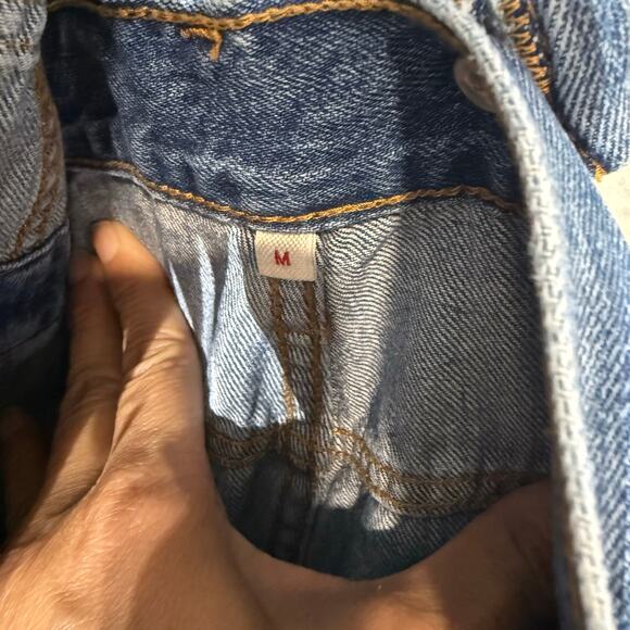 Levi's Blue Denim Straight Leg Overalls Sz M - Picture 6 of 13